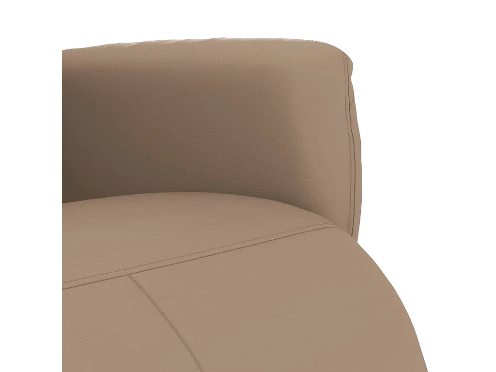 Sillón de relax | Sillón reclinable con reposapiés cuero sintético capuchino SHL5378