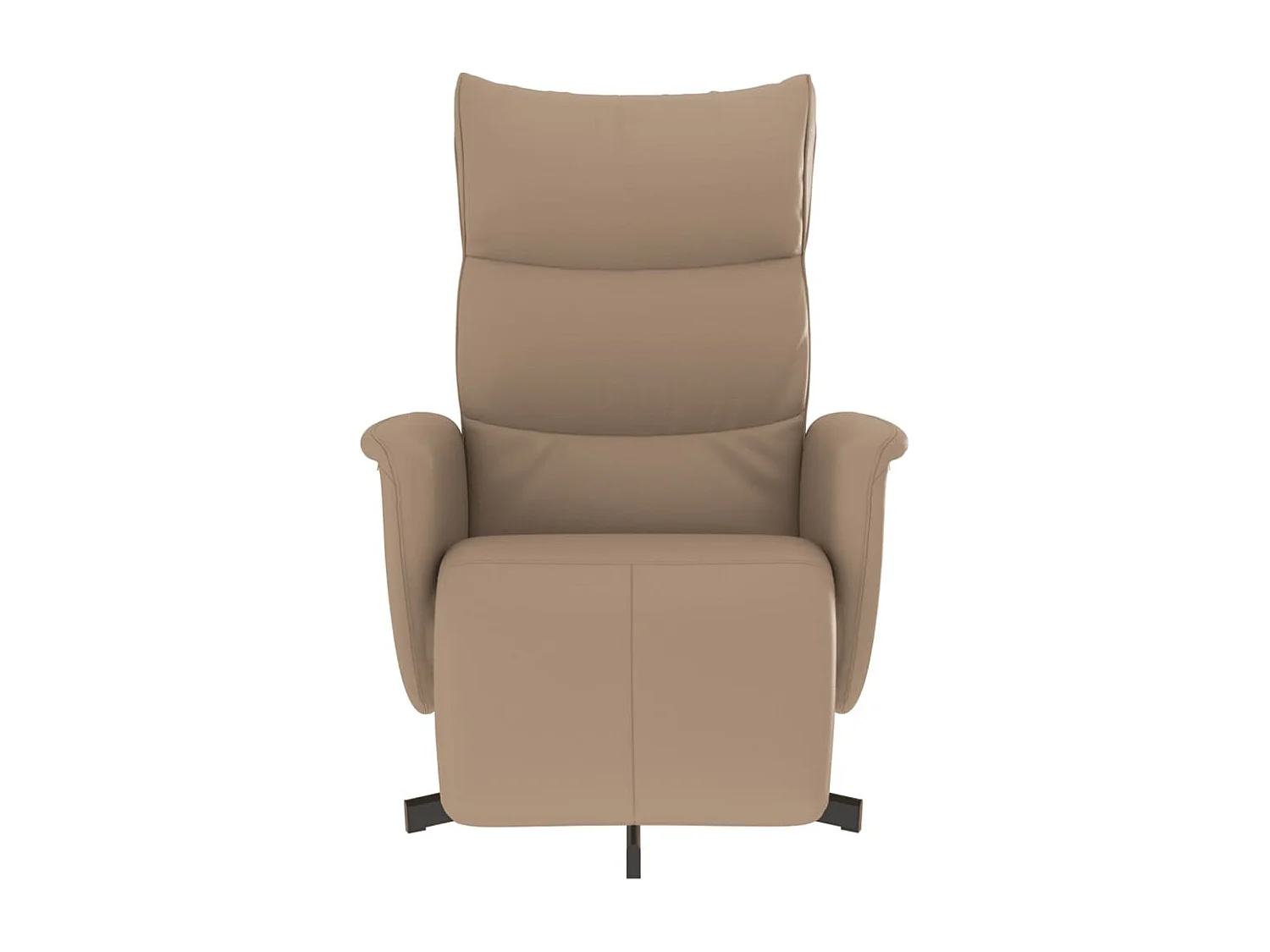 Fauteuil inclinable-Fauteuil salon avec repose-pieds cappuccino similicuir SHL3750