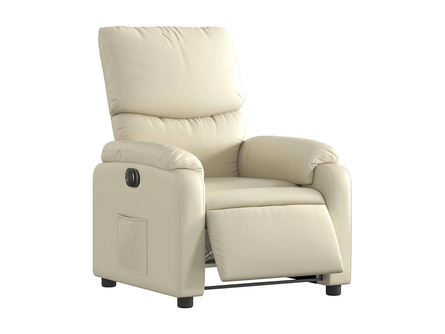 Relaxsessel Elektrisch | Lounge Sessel indoor Creme Kunstleder SHL64183
