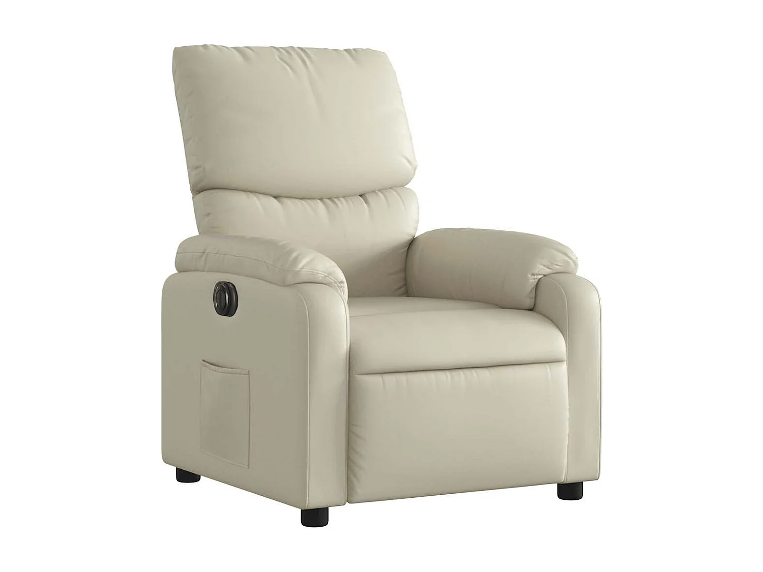 Relaxsessel Elektrisch | Lounge Sessel indoor Creme Kunstleder SHL64183