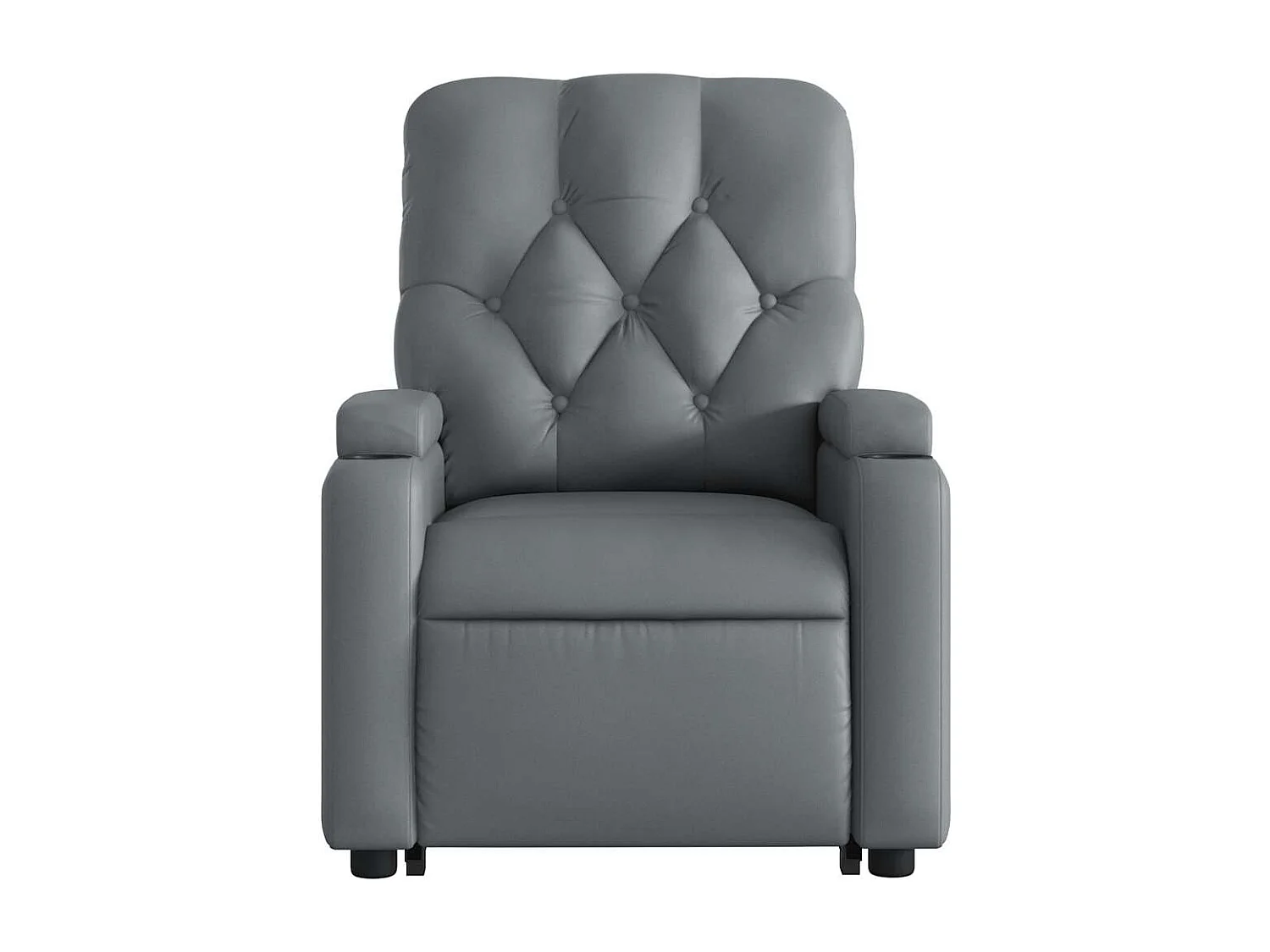 Fauteuil inclinable électrique-Chaise de relax-Fauteuil salon gris similicuir SHL3716