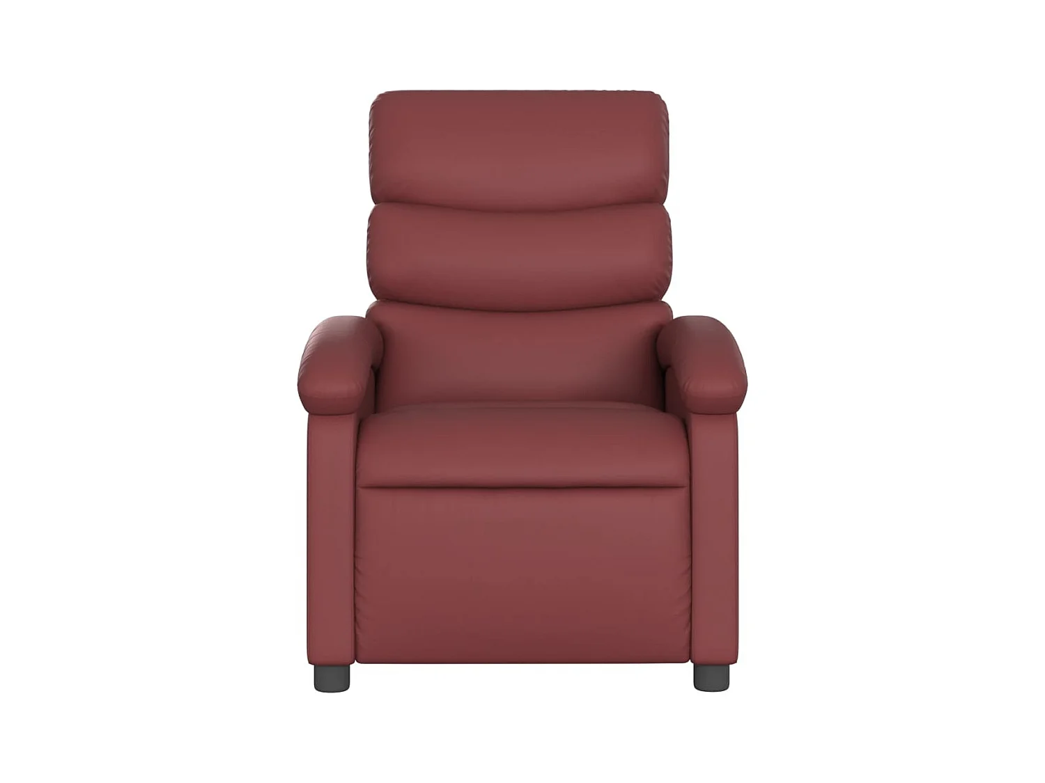 Sillón de relax | Sillón reclinable de cuero sintético rojo tinto SHL6412