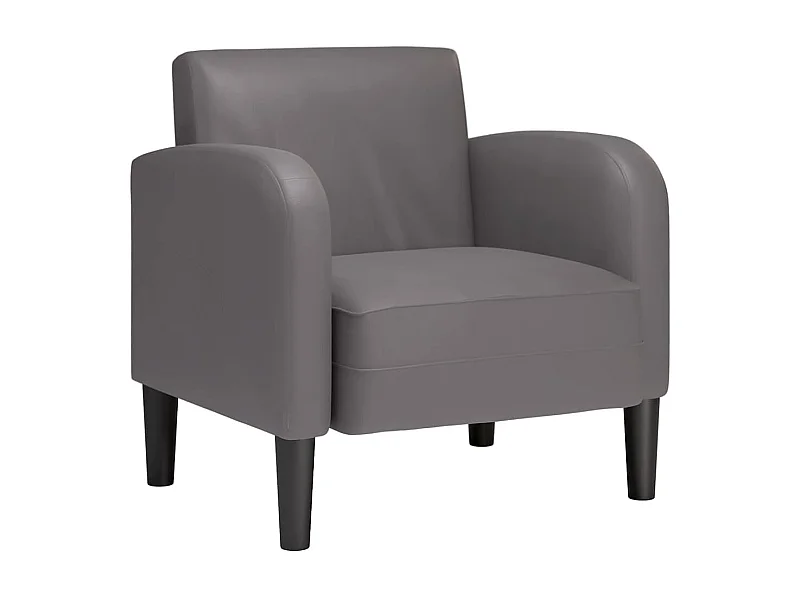 Sillón de relax con reposabrazos gris 54 cm cuero sintética SHL5403