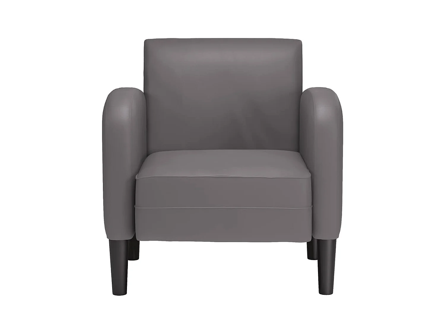 Sillón de relax con reposabrazos gris 54 cm cuero sintética SHL5403
