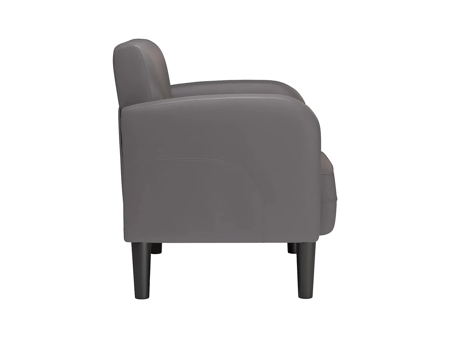 Sillón de relax con reposabrazos gris 54 cm cuero sintética SHL5403