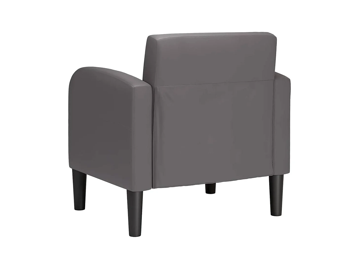 Sillón de relax con reposabrazos gris 54 cm cuero sintética SHL5403
