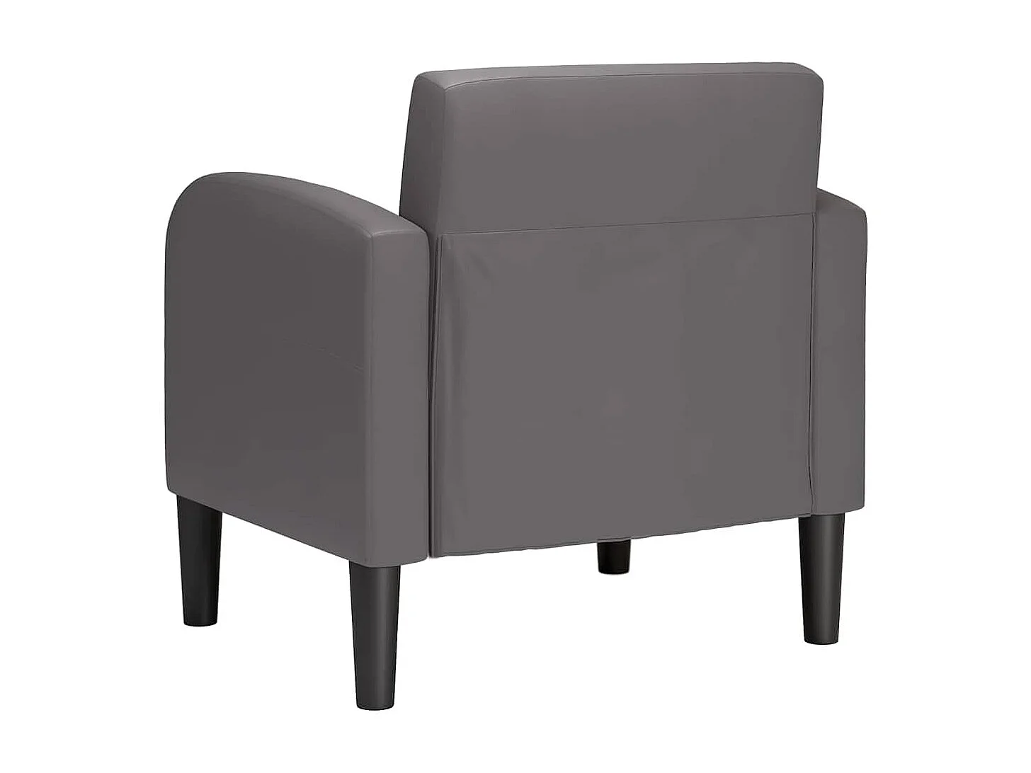 Poltrona | Cadeira Relax com apoios de braços 54 cm couro artificial cinzento SHL248859