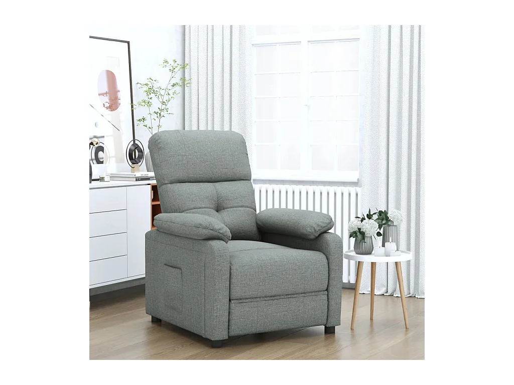 Sillón de relax | Silla | Sillón reclinable de tela gris oscuro SHL7892