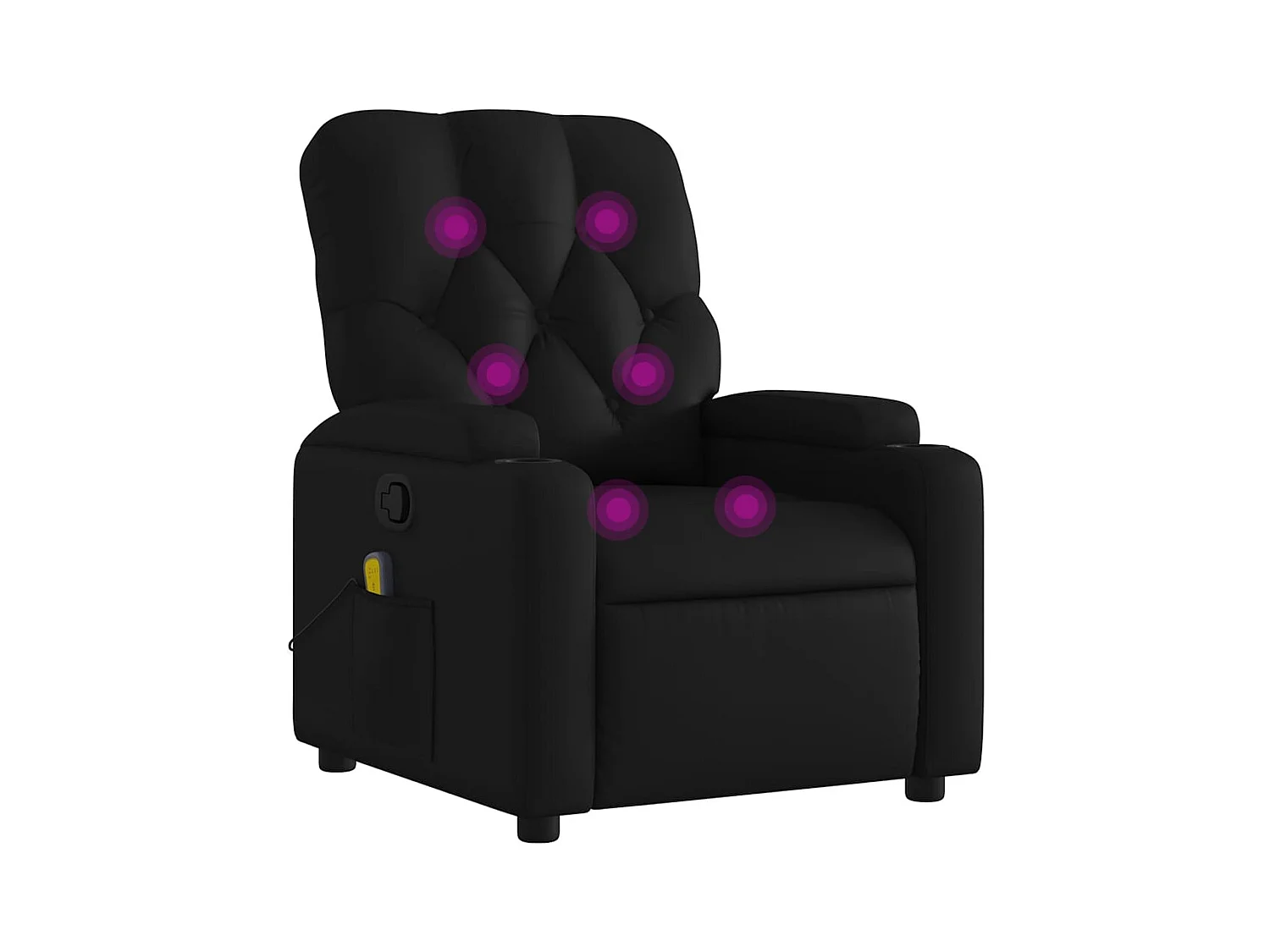 Fauteuil inclinable-Chaise de relax-Fauteuil de Massage noir similicuir SHL2254
