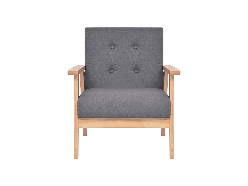 Sillón de salón | Silla de relax | Sillón de tela gris oscuro SHL2639