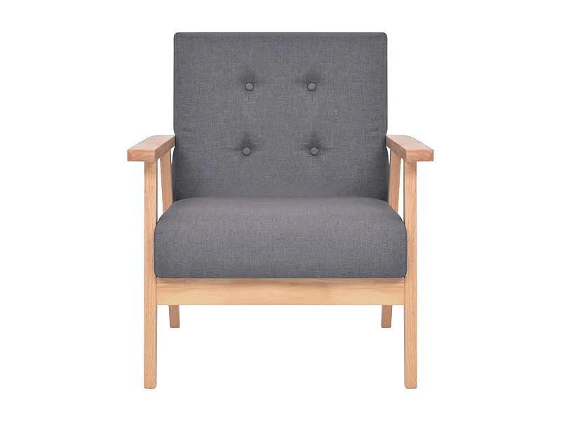 Fauteuil salon-Chaise d'appoint-Fauteuil Gris foncé Tissu SHL4241