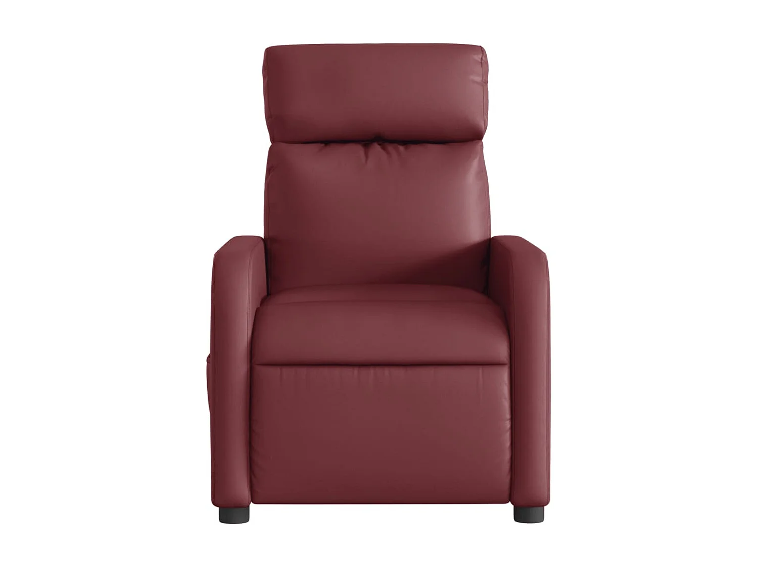 Sillón de salón | Silla | Sillón de masaje reclinable de cuero artificial rojo tinto SHL4293