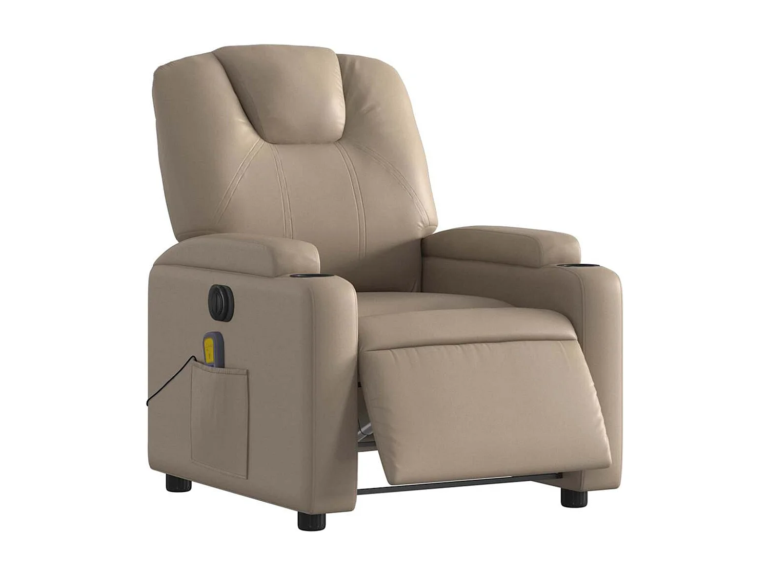 Poltrona Salotto | Sedia | Poltrona Reclinabile Massaggio Elettrica Cappuccino Similpelle SHL8611