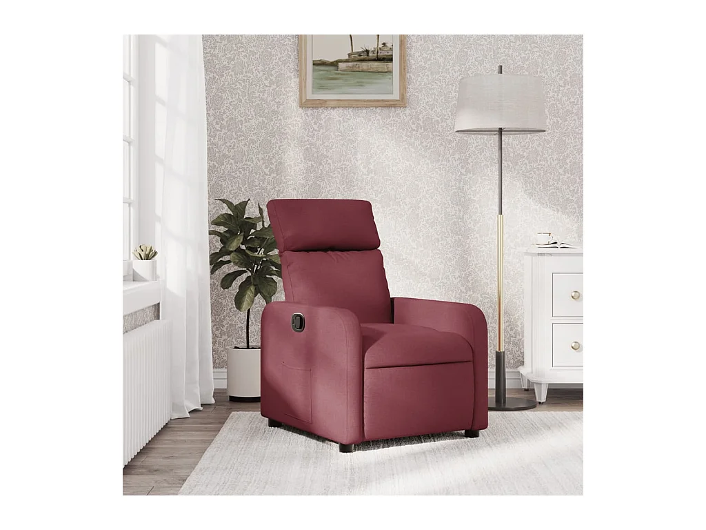 Sillón de relax | Silla | Sillón reclinable de tela rojo tinto SHL4622