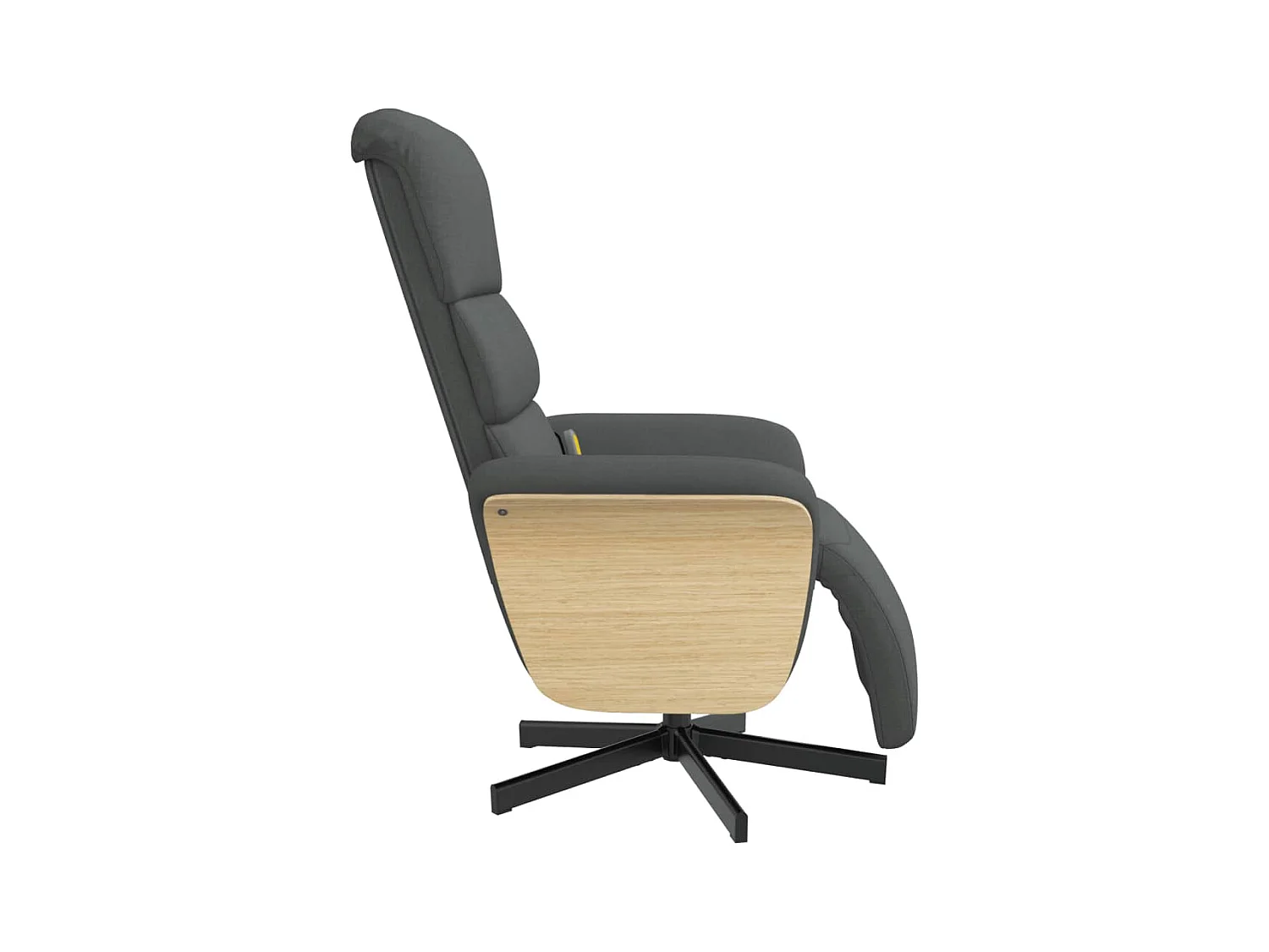 Sillón de relax | Sillón reclinable de masaje con reposapiés tela gris oscuro SHL5930