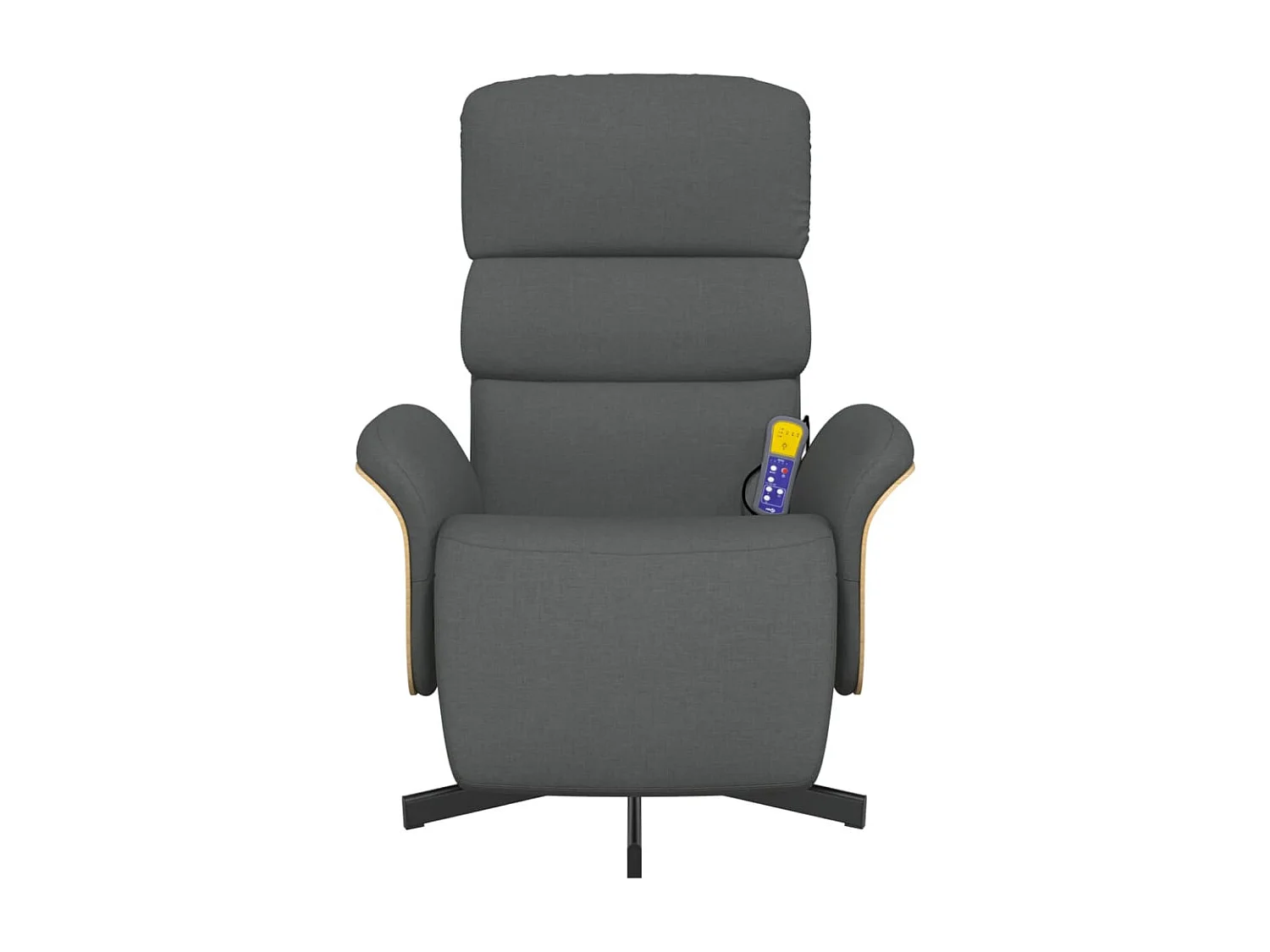 Massagesessel | Relaxsessel mit Fußteil Dunkelgrau Stoff SHL68040