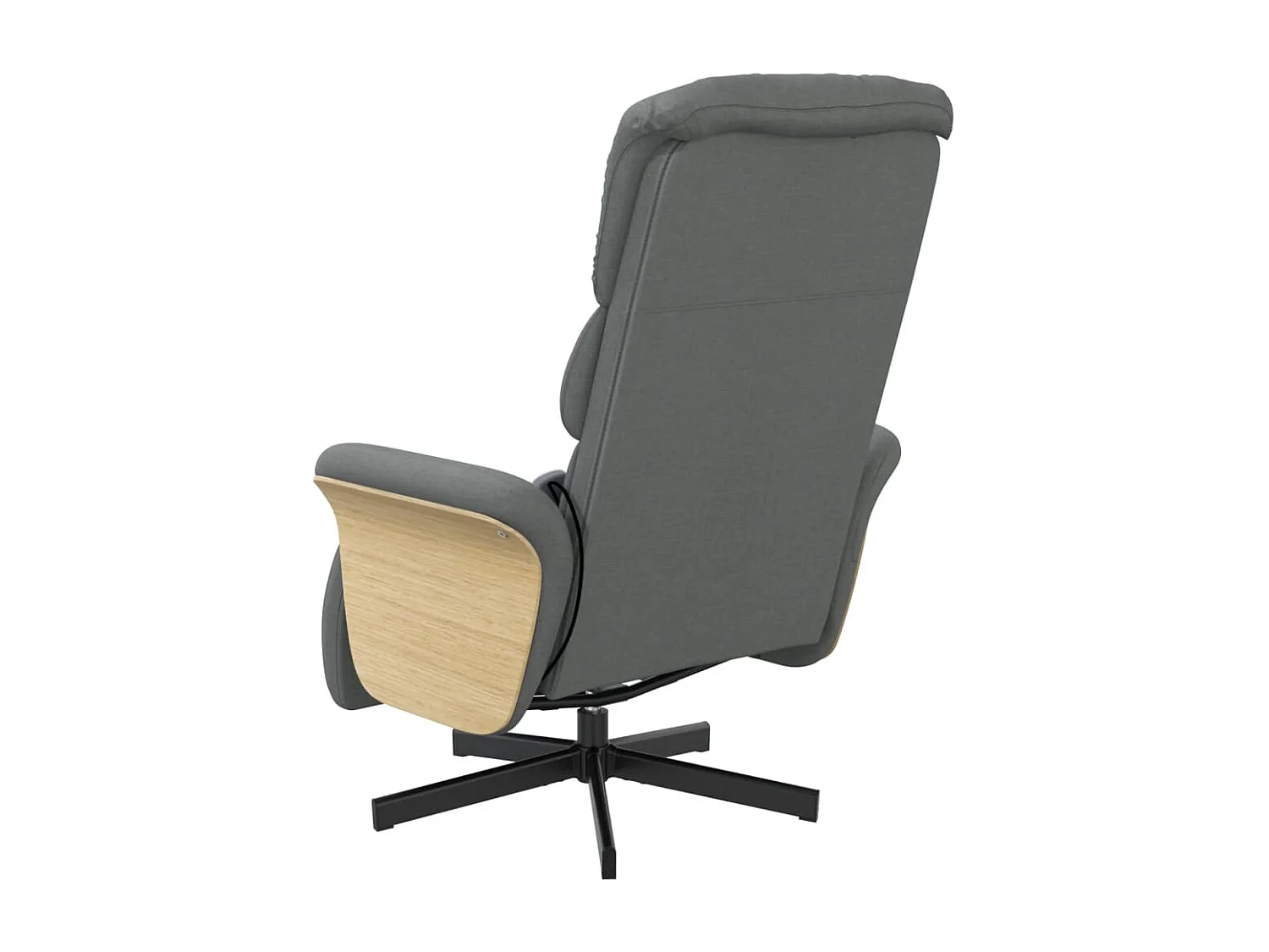 Massagesessel | Relaxsessel mit Fußteil Dunkelgrau Stoff SHL68040