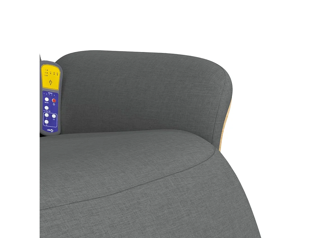 Massagesessel | Relaxsessel mit Fußteil Dunkelgrau Stoff SHL68040