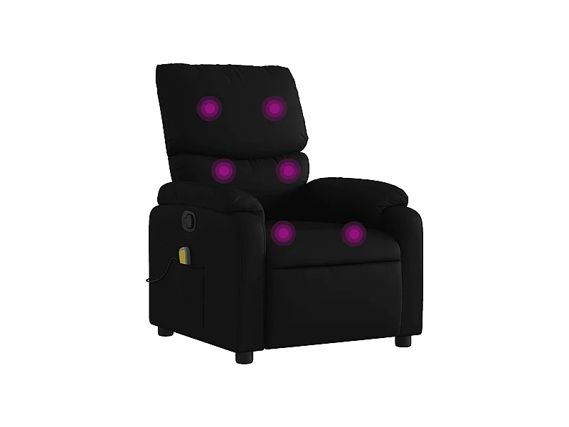 Fauteuil inclinable-Chaise de relax-Fauteuil de Massage noir similicuir SHL5073
