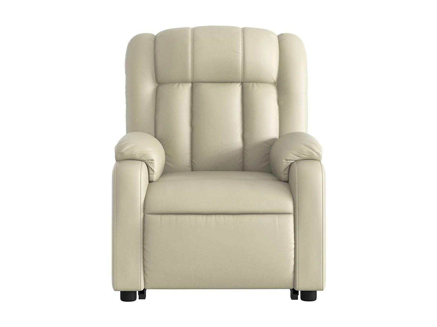 Fauteuil inclinable-Chaise de relax-Fauteuil salon Crème Similicuir SHL2064