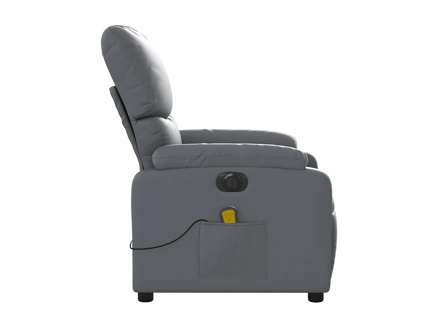 Sillón de salón | Silla | Sillón de masaje reclinable eléctrico cuero sintético gris SHL7390
