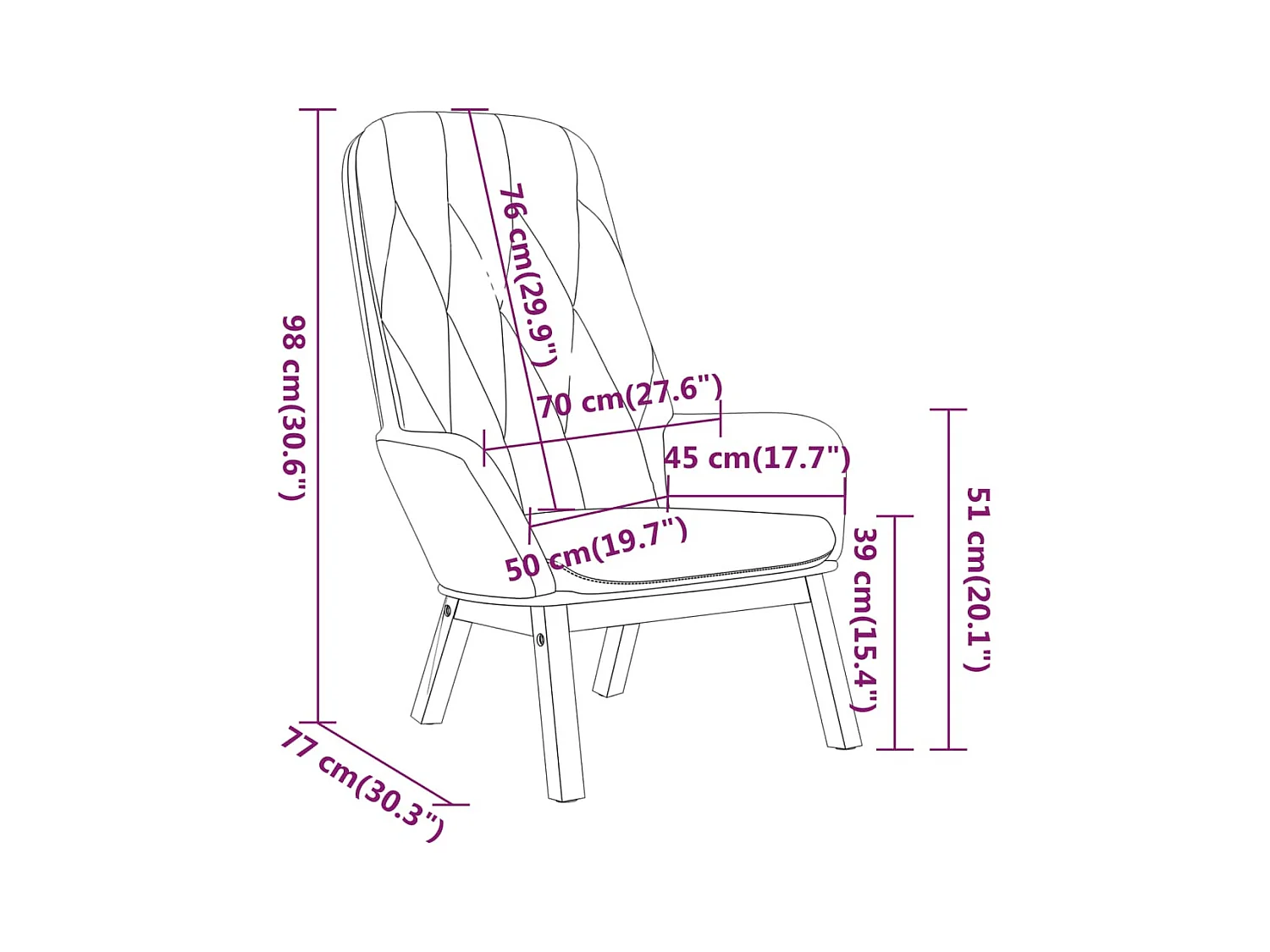 Sillón de relax | Silla de relax de terciopelo azul SHL9729