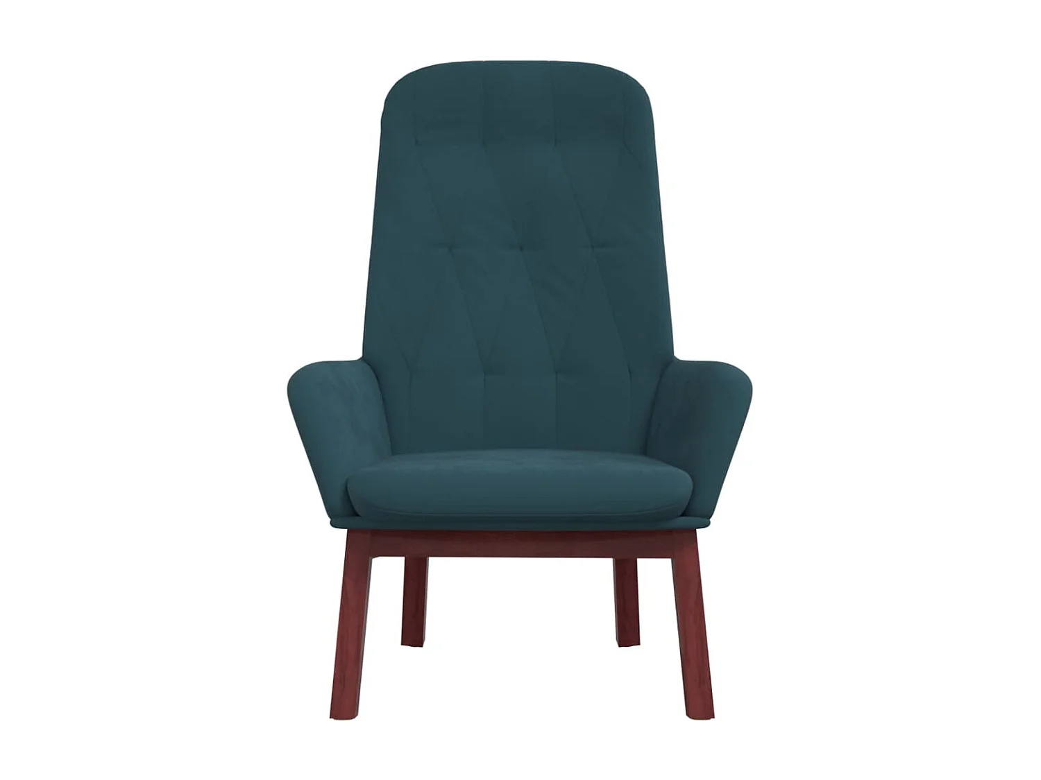 Relaxstoel | Fauteuil fluweel blauw