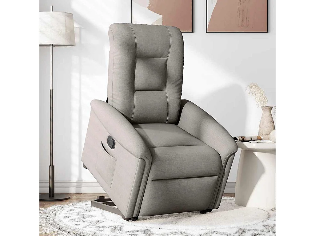 Fauteuil inclinable-Chaise de relax-Fauteuil TV taupe tissu SHL2736