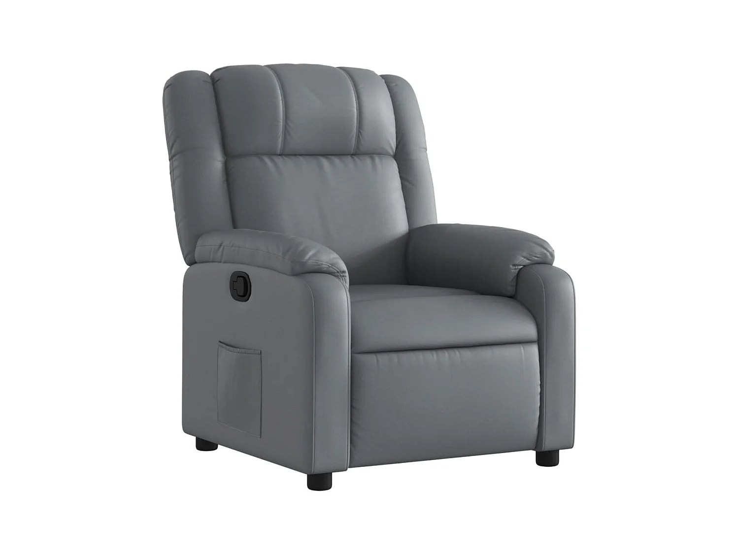 Sillón de relax | Sillón reclinable de cuero sintético gris SHL9232