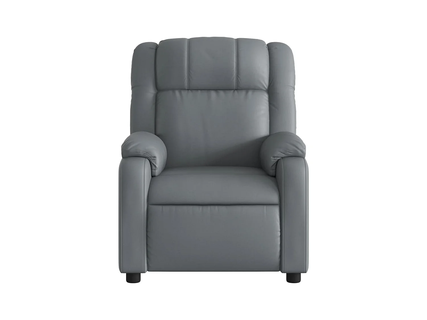 Sillón de relax | Sillón reclinable de cuero sintético gris SHL9232