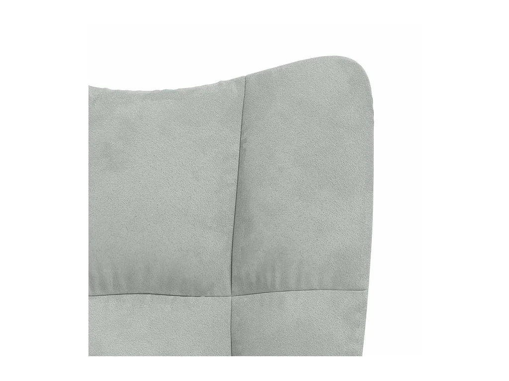 Sillón de relax | Silla de relax de terciopelo gris claro SHL6631