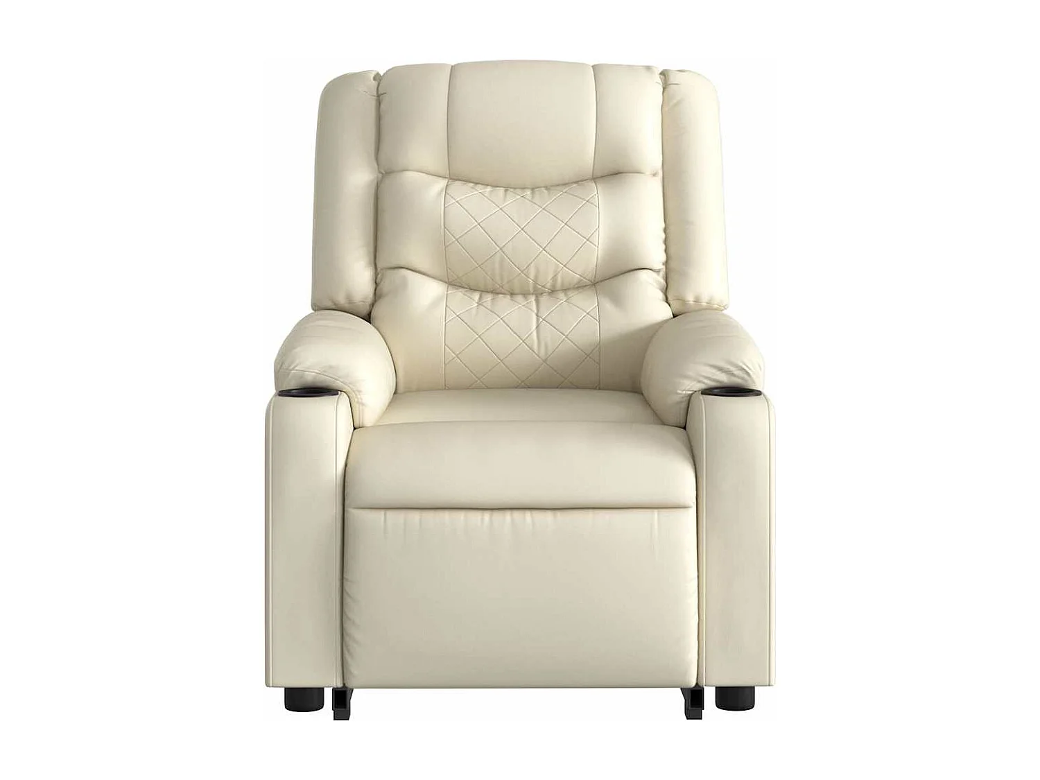 Sillón de relax | Sillón reclinable elevable cuero artificial color crema SHL4502
