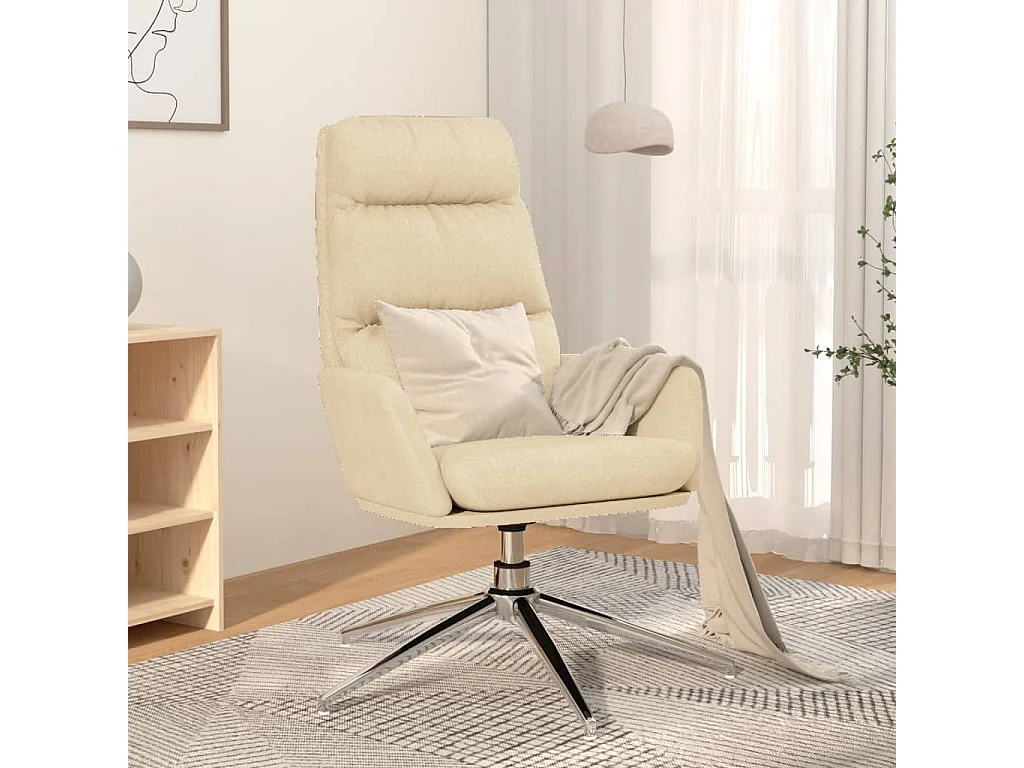 Sillón de relax | Silla de relax de tela color crema SHL6423
