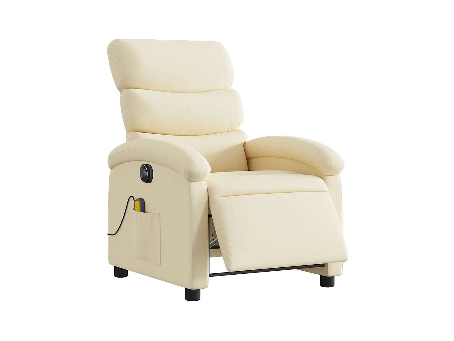 Sillón de relax | Sillón reclinable de masaje eléctrico tela color crema SHL7573