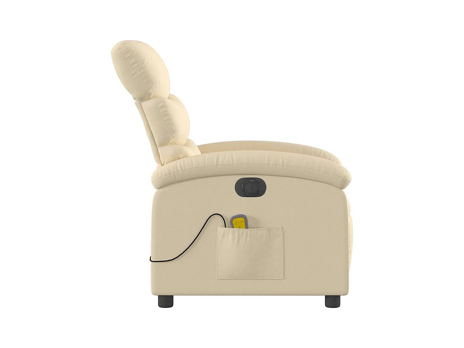 Sillón de relax | Sillón reclinable de masaje eléctrico tela color crema SHL7573