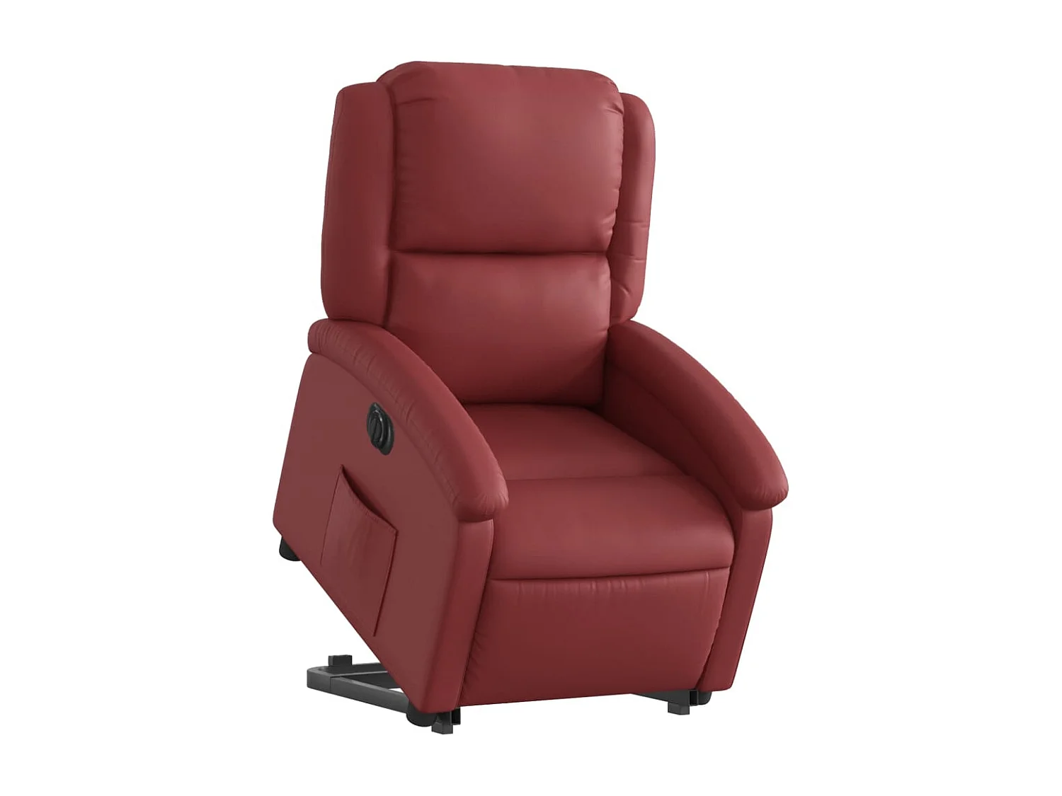 Fauteuil inclinable électrique-Fauteuil TV rouge bordeaux similicuir SHL4455