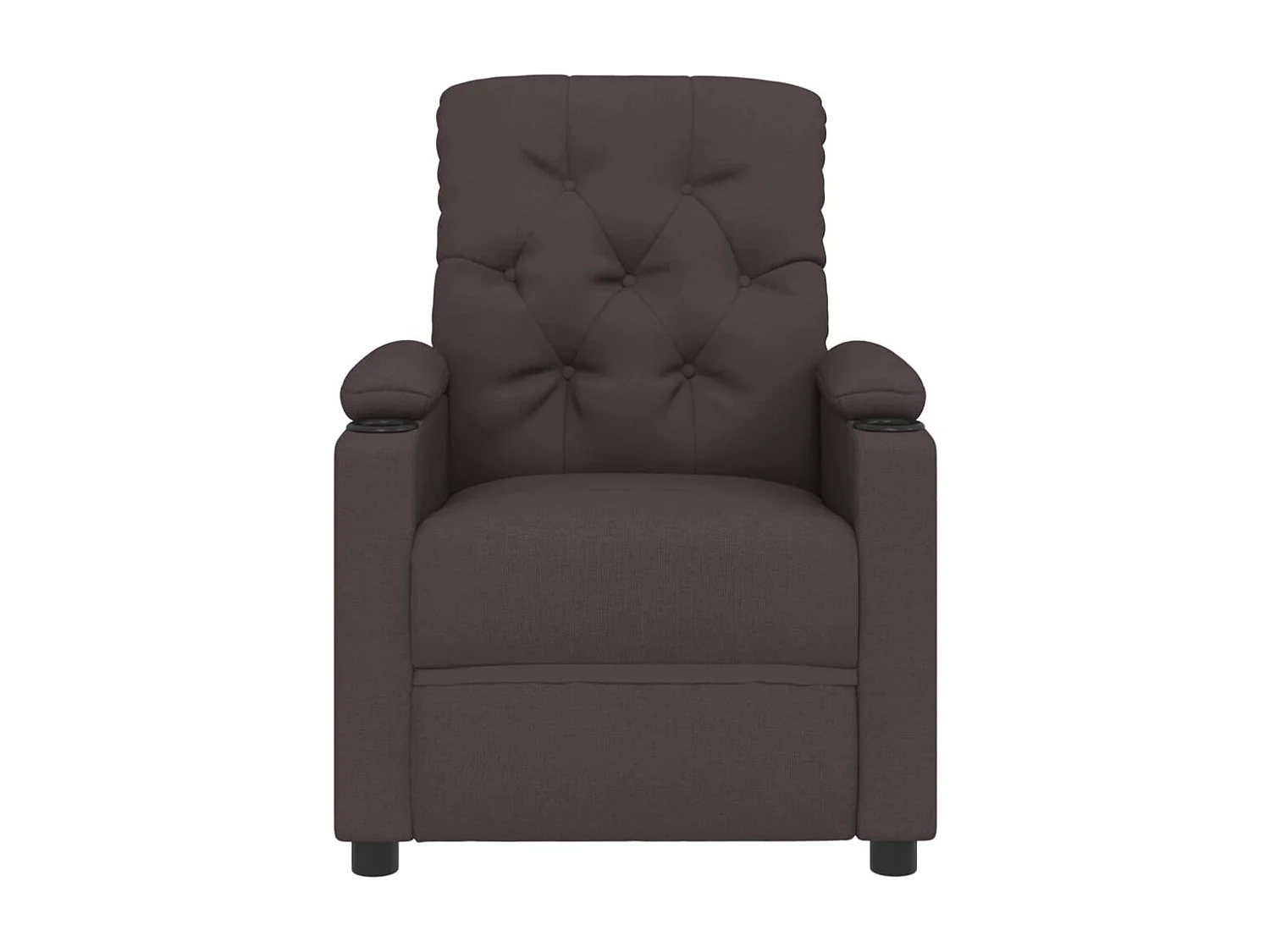 Relaxstoel | Fauteuil verstelbaar elektrisch stof donkerbruin