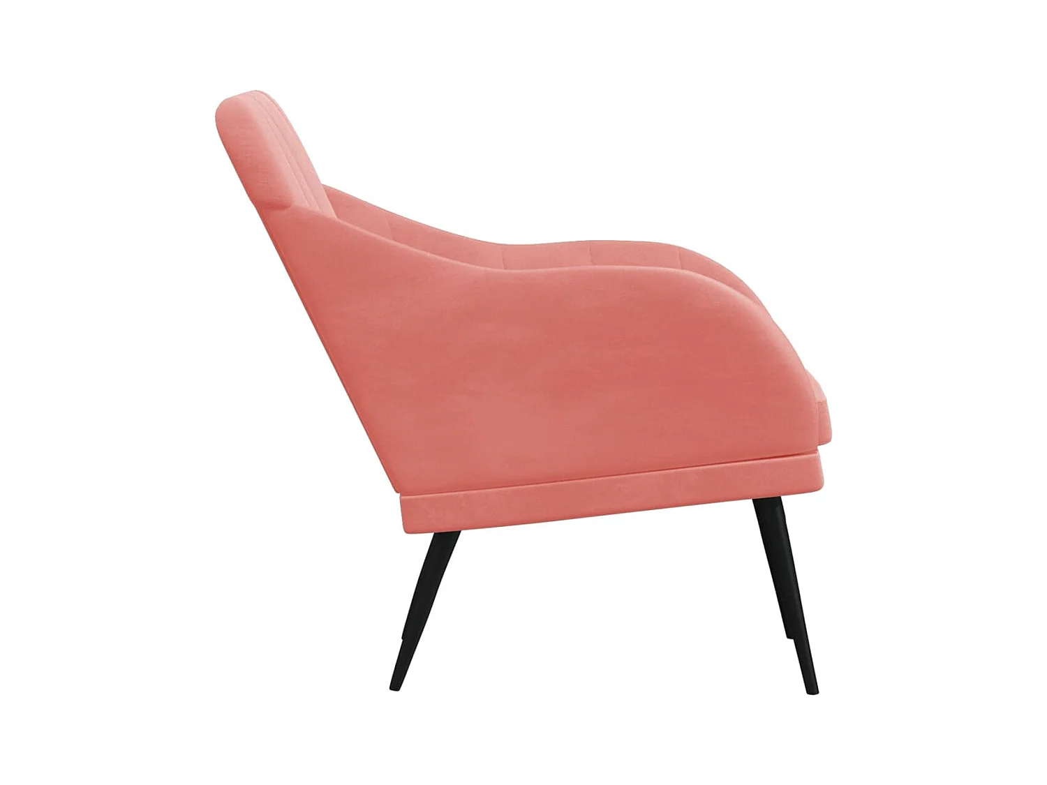 Sillón de salón | Silla de relax | Sillón de terciopelo rosa 63x76x80 cm SHL7307