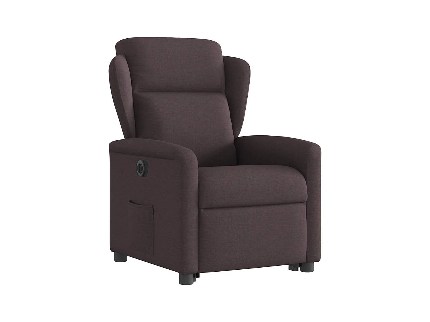 Silla de relax | Sillón eléctrico reclinable elevable de tela marrón oscuro SHL8870