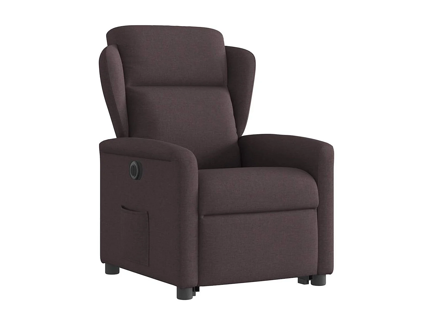 Relaxsessel mit Aufstehhilfe Elektrisch | Lounge Sessel indoor Dunkelbraun Stoff SHL32192