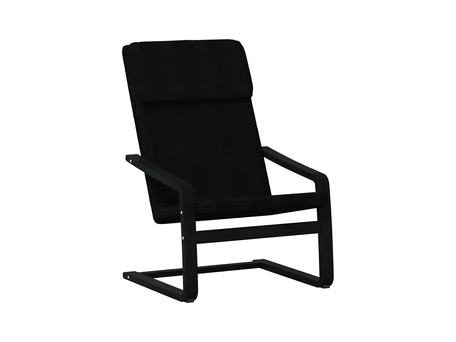Chaise de relaxation-Fauteuil de Salon Noir Tissu SHL3650