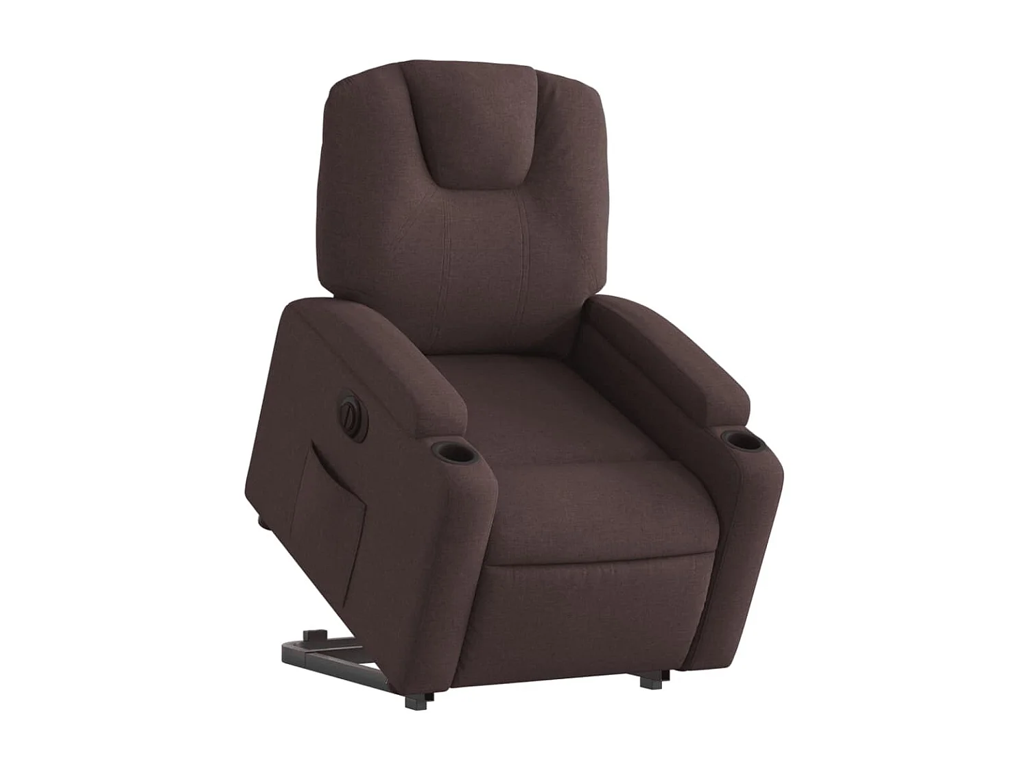 Relaxsessel mit Aufstehhilfe Elektrisch | Lounge Sessel indoor Dunkelbraun Stoff SHL5736