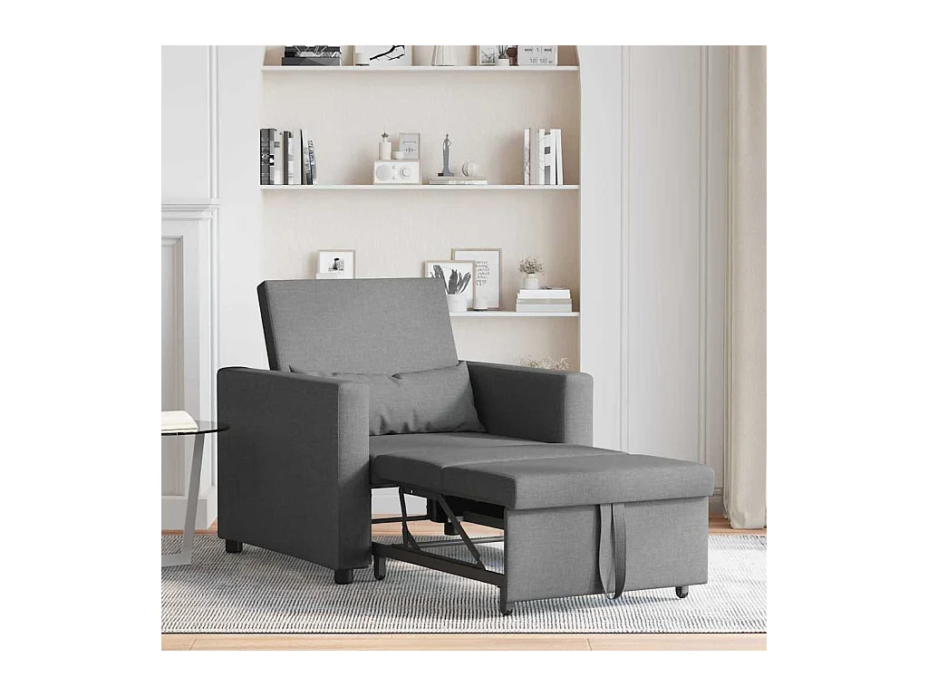 Sofá Cama Individual Gris oscuro 90x165x87 cm tela SHL8596