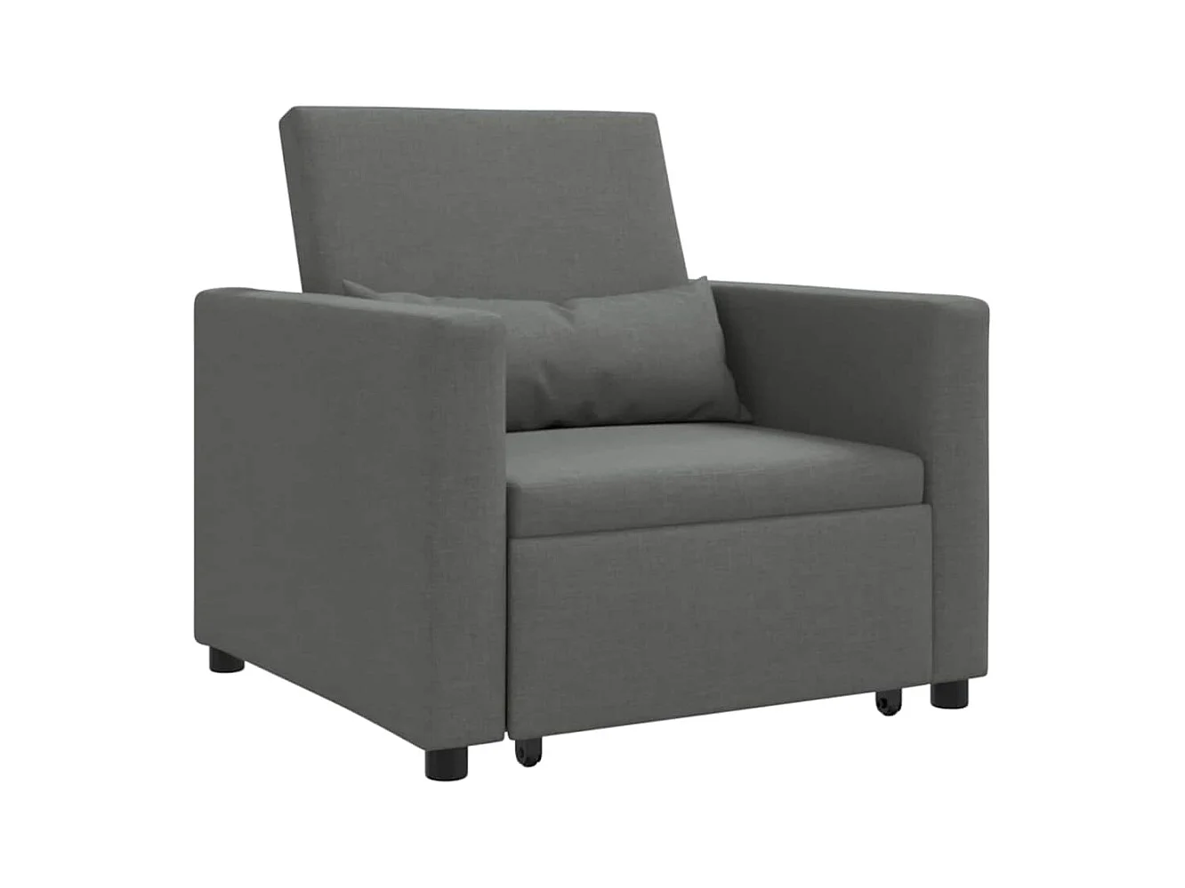 Fauteuil Salon-Chaise de relax-Chaise de Canapé Gris foncé 90x165x87 cm tissu SHL2814