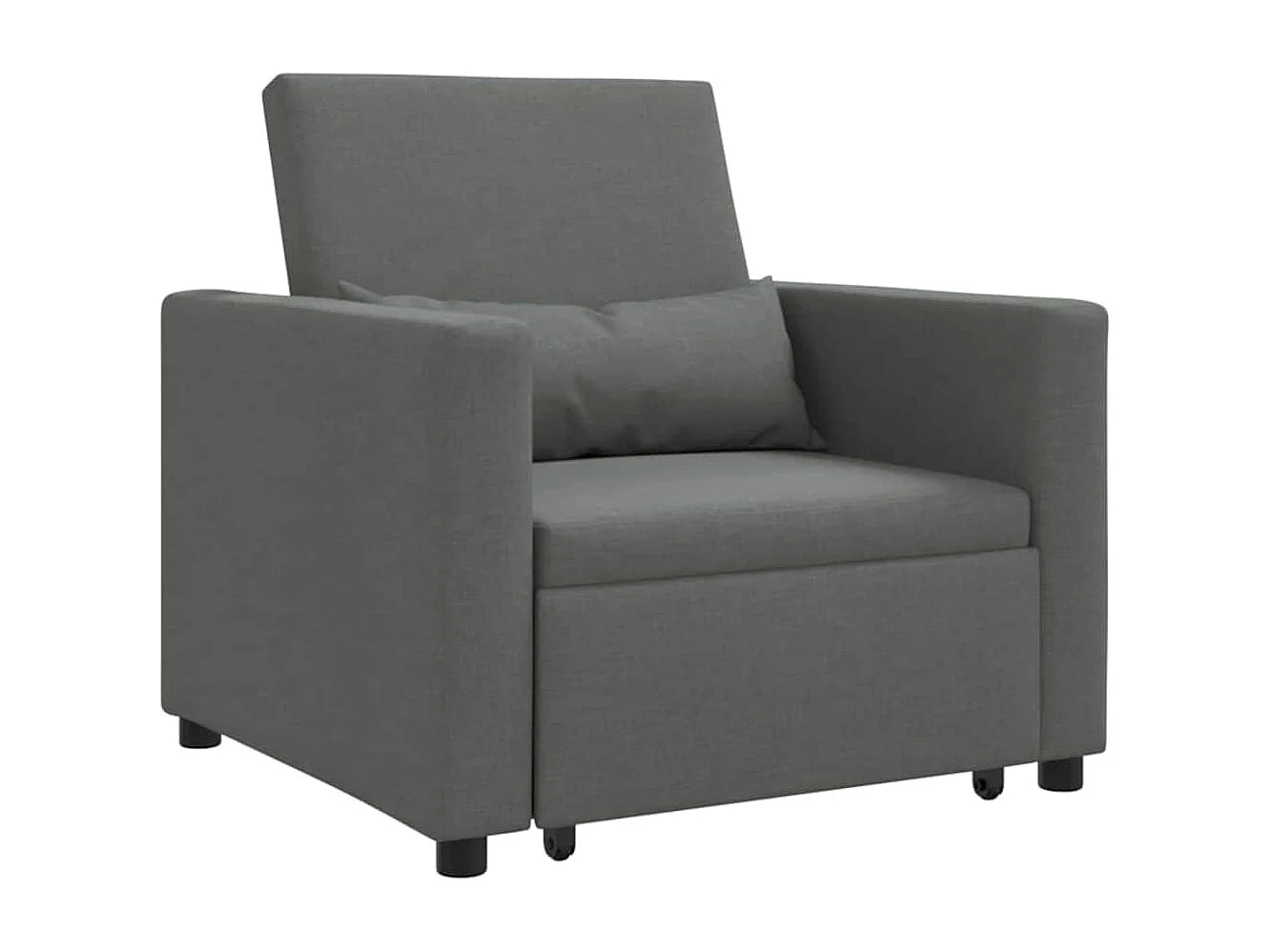 Fauteuil Salon-Chaise de relax-Chaise de Canapé Gris foncé 90x165x87 cm tissu SHL2814