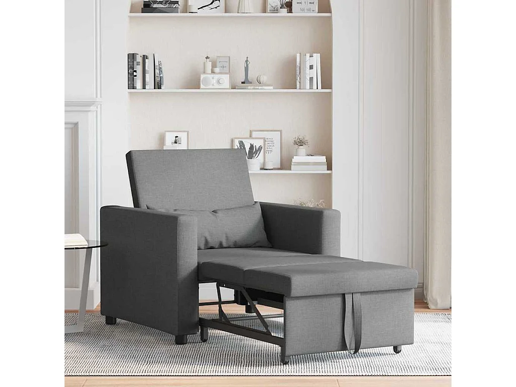 Fauteuil Salon-Chaise de relax-Chaise de Canapé Gris foncé 90x165x87 cm tissu SHL2814