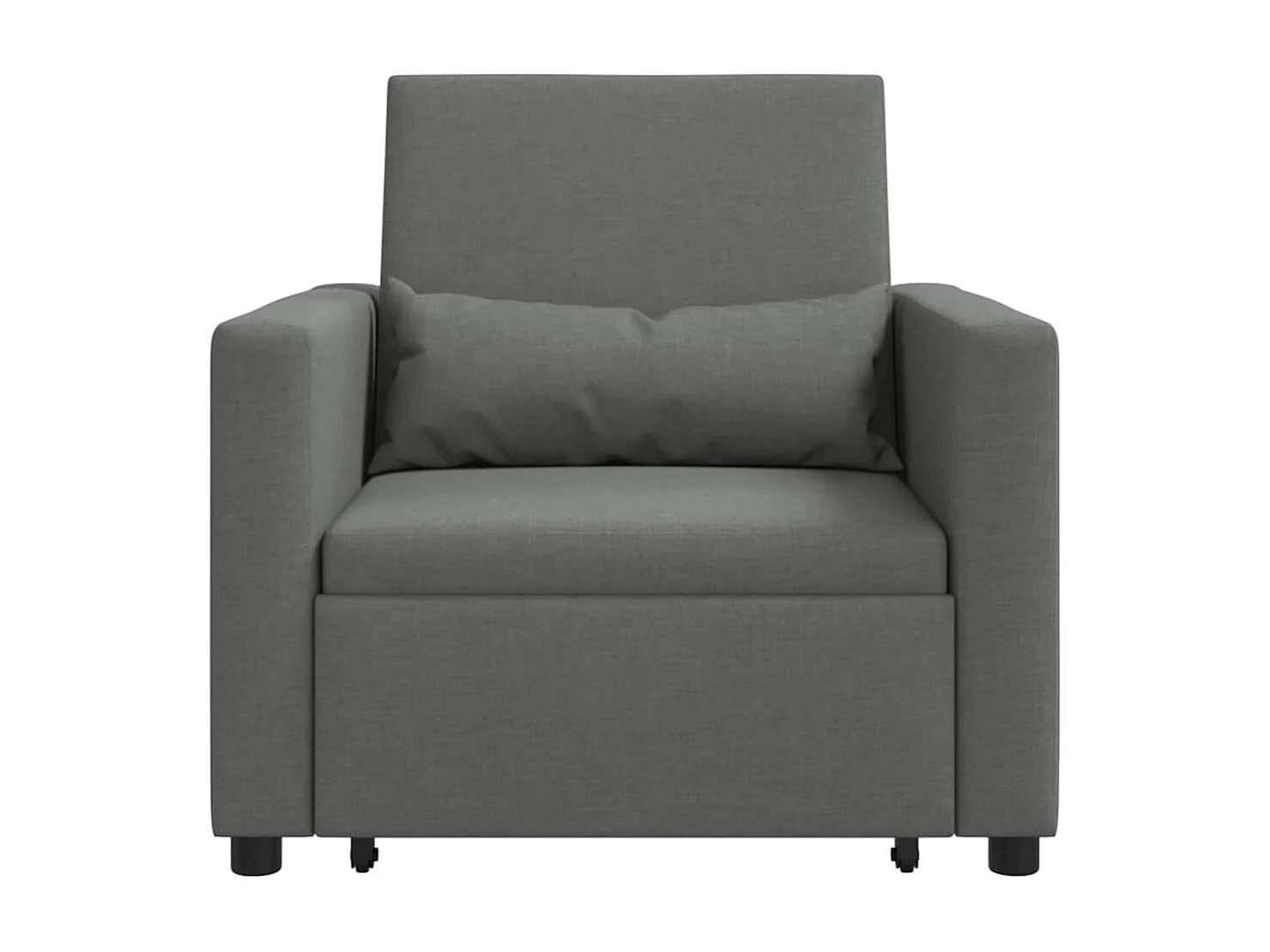 Fauteuil Salon-Chaise de relax-Chaise de Canapé Gris foncé 90x165x87 cm tissu SHL2814