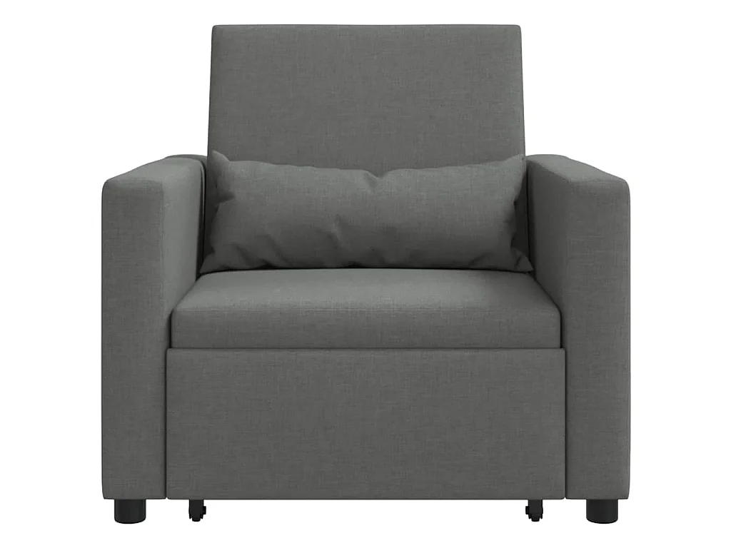 Poltrona Salotto | Divano letto estraibile singolo Grigio scuro 90x165x87cm SHL1233