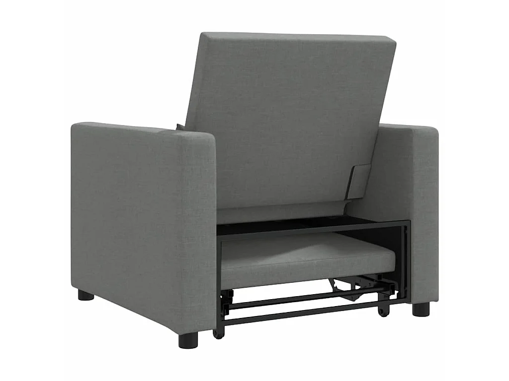 Poltrona Salotto | Divano letto estraibile singolo Grigio scuro 90x165x87cm SHL1233