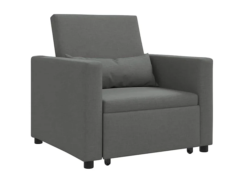 Fauteuil Salon-Chaise de relax-Chaise de Canapé Gris foncé 90x165x87 cm tissu SHL2814
